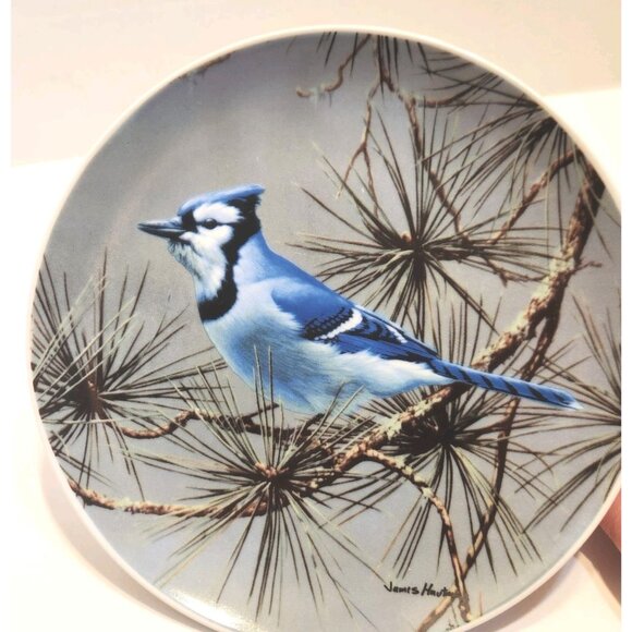 2001 Tone World Hautman Brothers Birds Blue Jay Decorative Collectors Plate - Picture 2 of 6